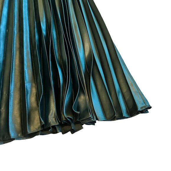 1 State Wild Thing Deep Forest Green Skirt Pleated Miid Size 6 Women's NWT - Picture 3 of 13